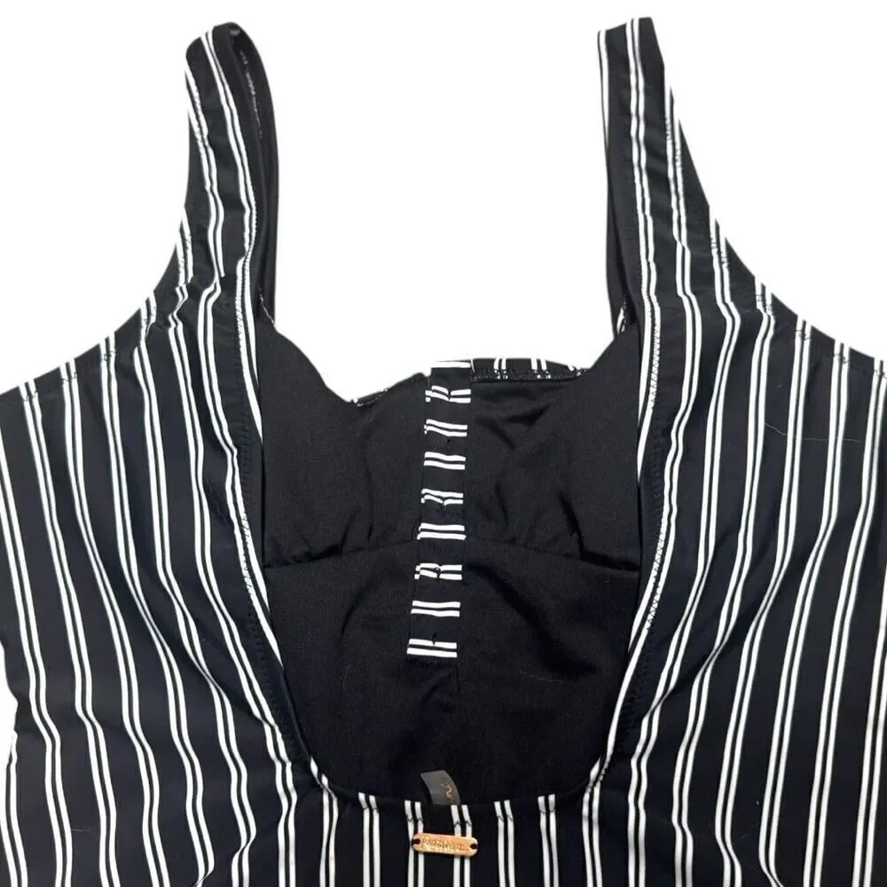 Raisins Del Mar Stripe Coconut Groove One Piece Size Large NWT